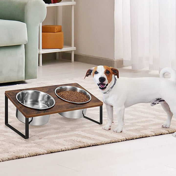 Log Pet Feeding Rack