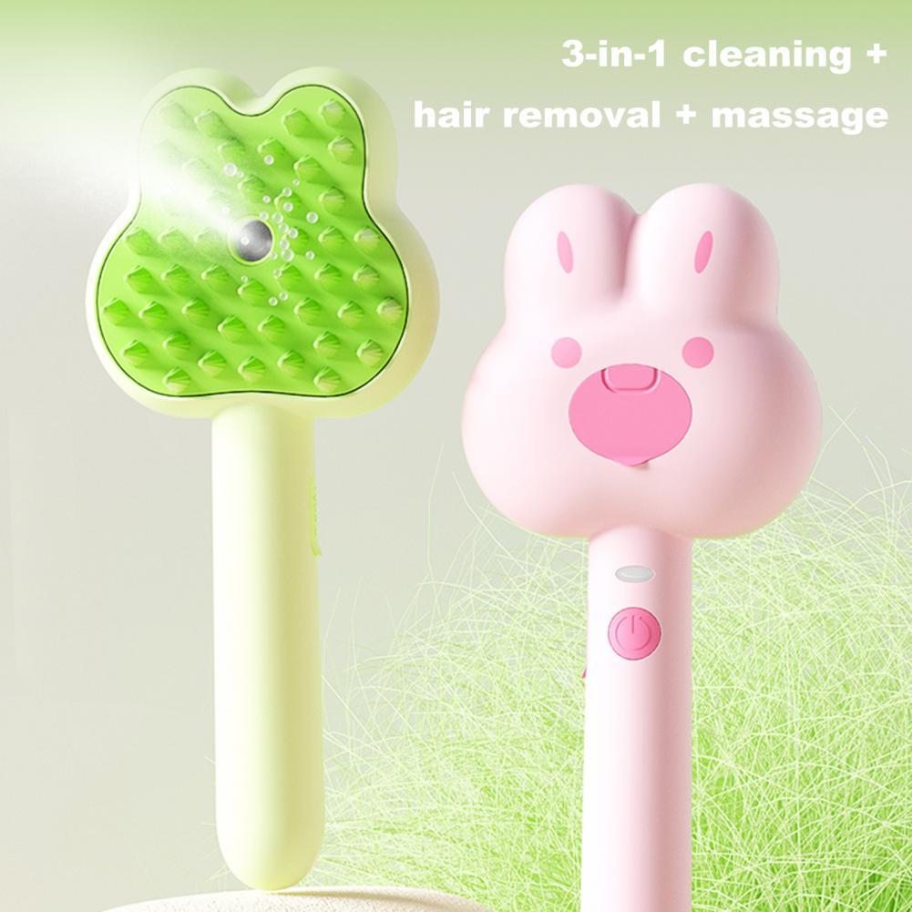 Cat Steam Brush Self-Cleaning Grooming Tool