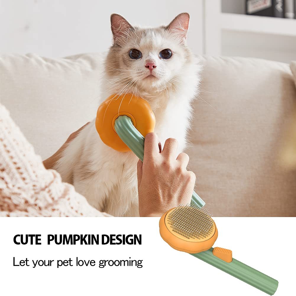 Pumpkin Pet Needle Comb